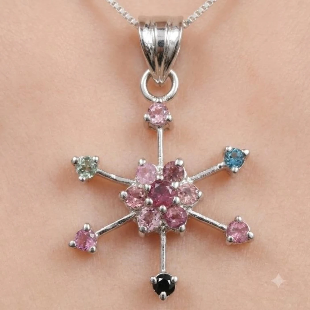 Silver 3.25g Taurmaline 2.15ct Pendant