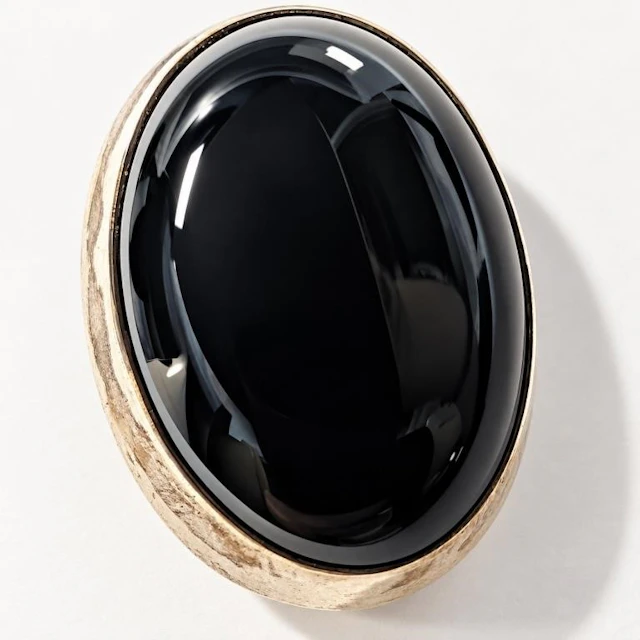 $400, silver (14.8g), black onyx brooch, retail va
