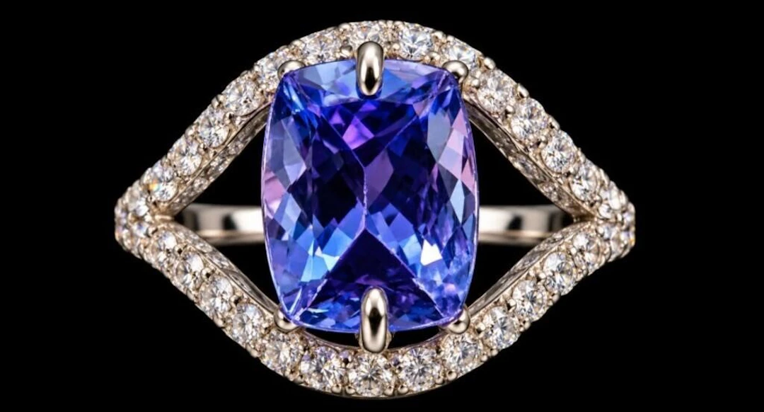 $4125, 10k(3.32g), tanzanite (2ct), diamond (0.33c