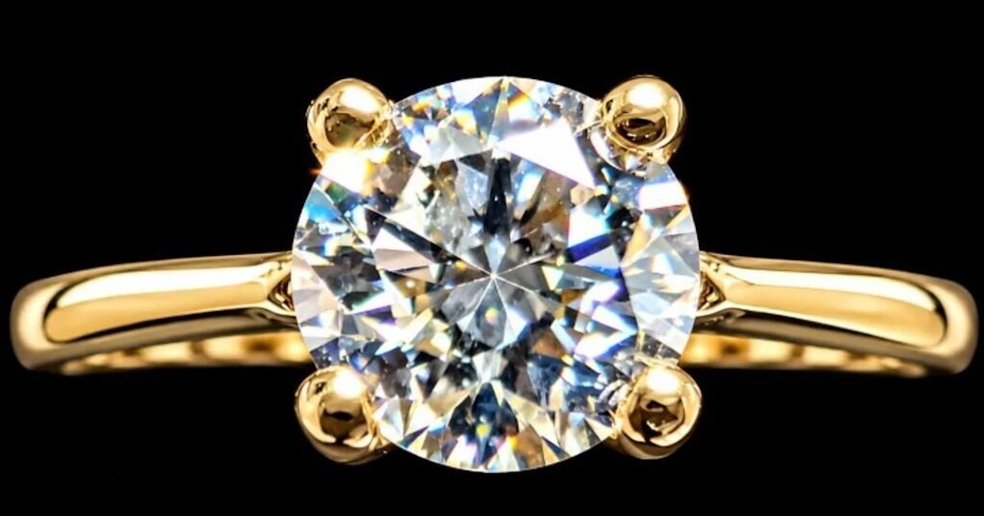 $2000, 10k(1.1g), lab diamond (0.4ct)ring, size 7