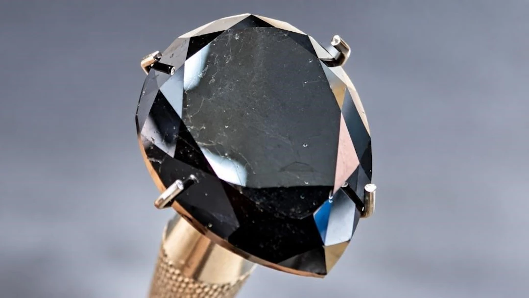 $3000, black diamond (7.7ct)gemstone, retail value