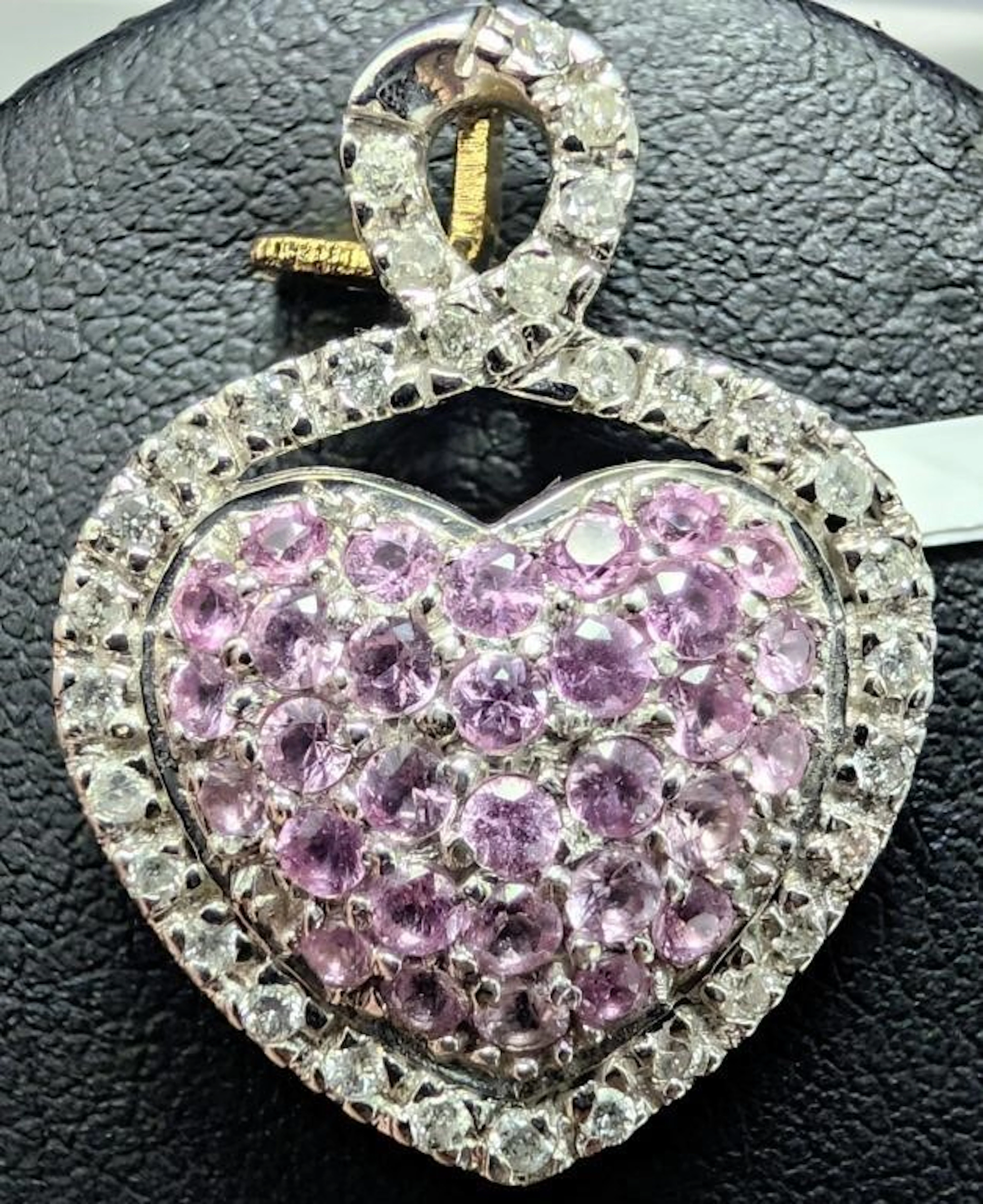 $4500, 14k(3.07g), pink sapphire (1.54ct), diamo