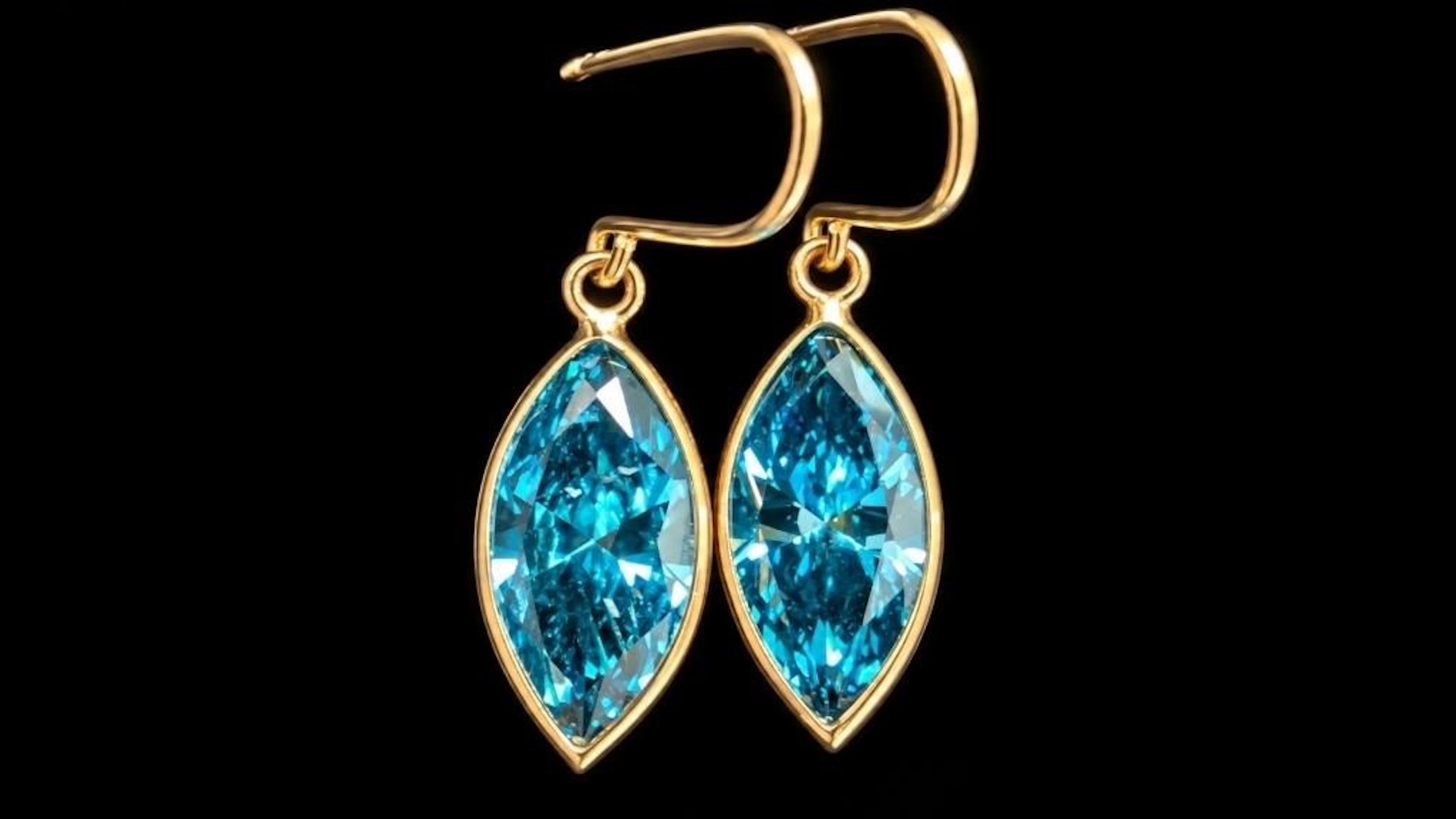 $2800, 10k blue lab diamond (1.8ct) earring, retai