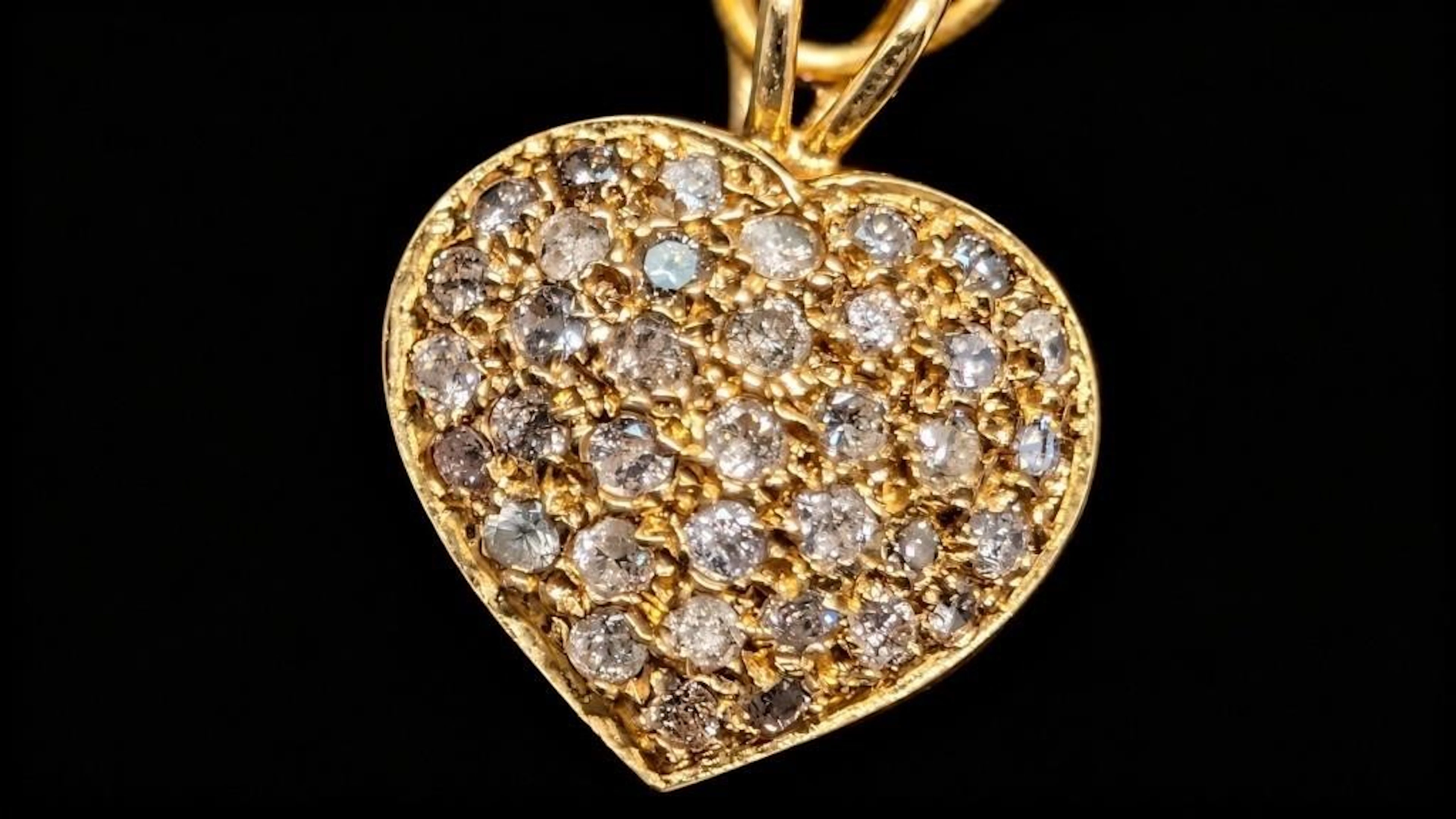 $1400, 14k(1.82g), diamond (0.54ct)pendant, apprai