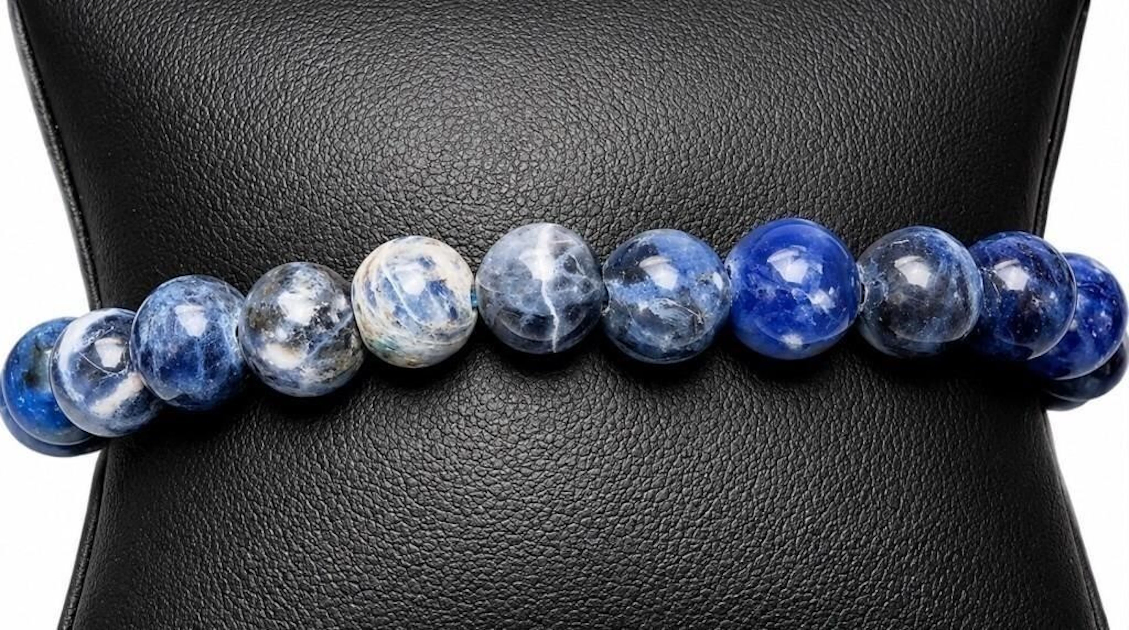 $50, natural blue sodalite flexible bracelet, reta