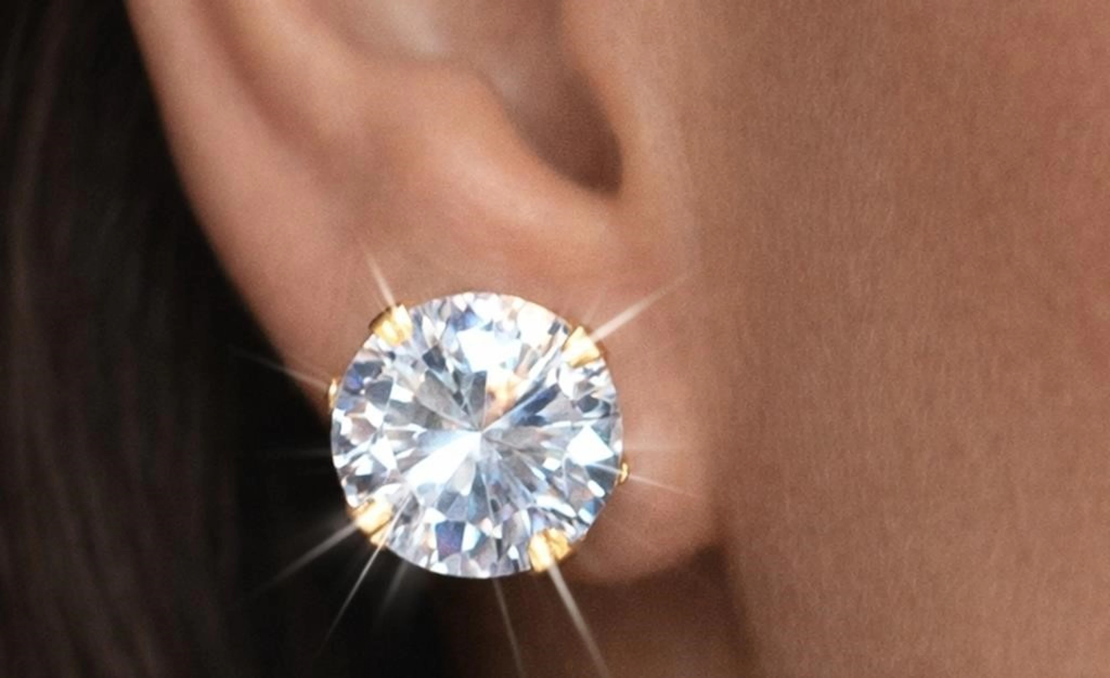 $1850, 14k(0.6g), lab diamond (1.85ct) earring, ap