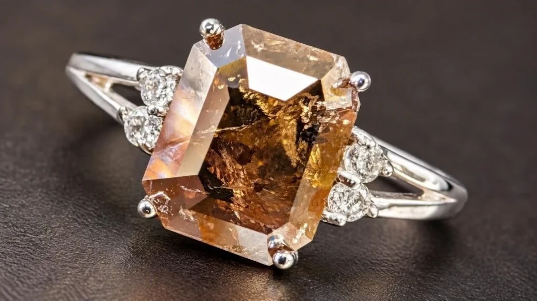 $4885, 10k(1.52g), diamond (1.44ct)ring, size 6.25