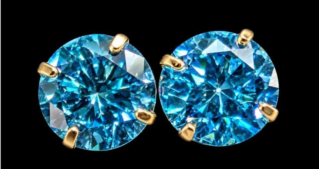 $1600, 14k(0.4g), lab dimond (1.2ct)earring, appra