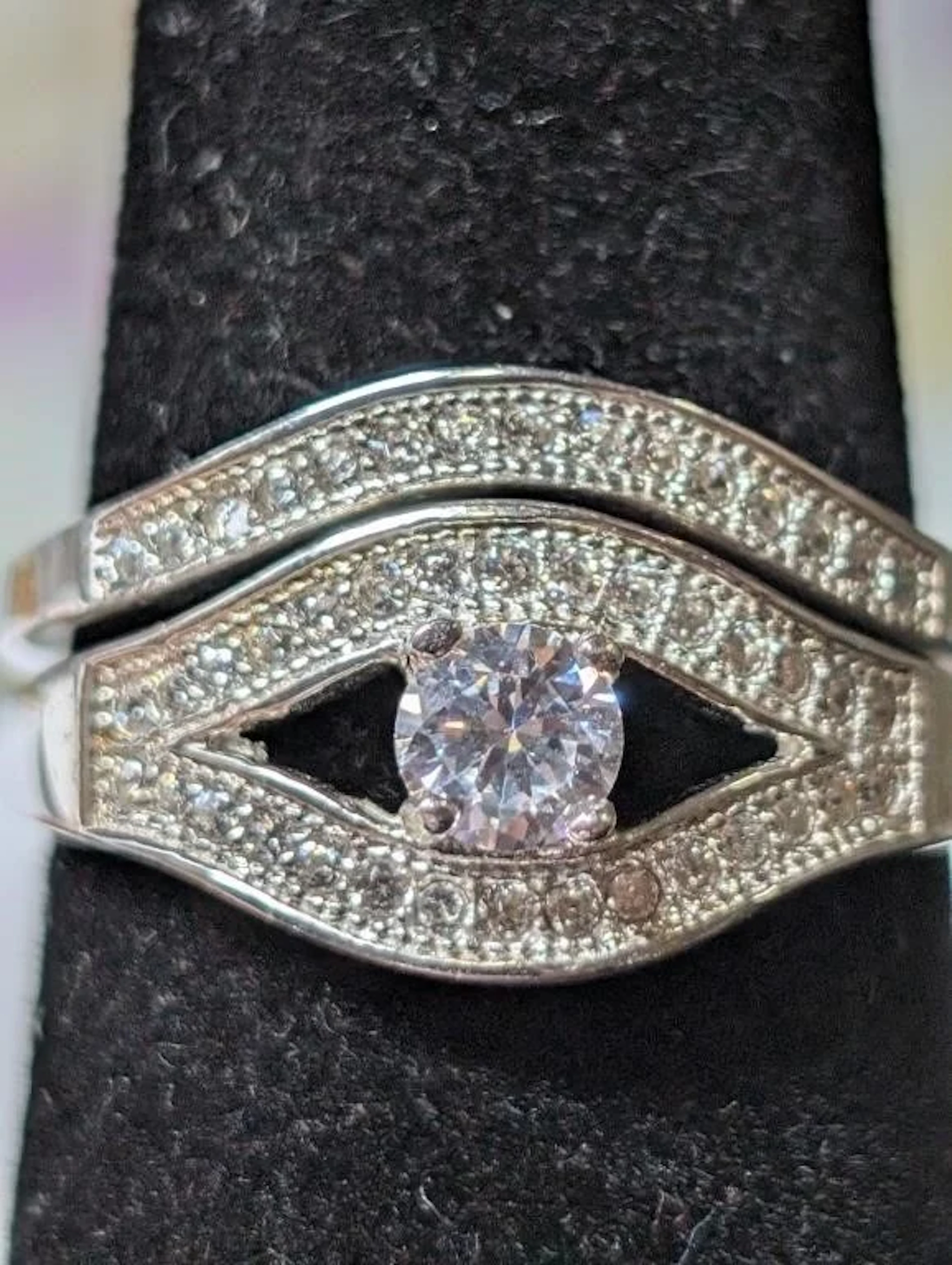 $110, Silver(4.39g), czRing, size 6.5, appraised/r