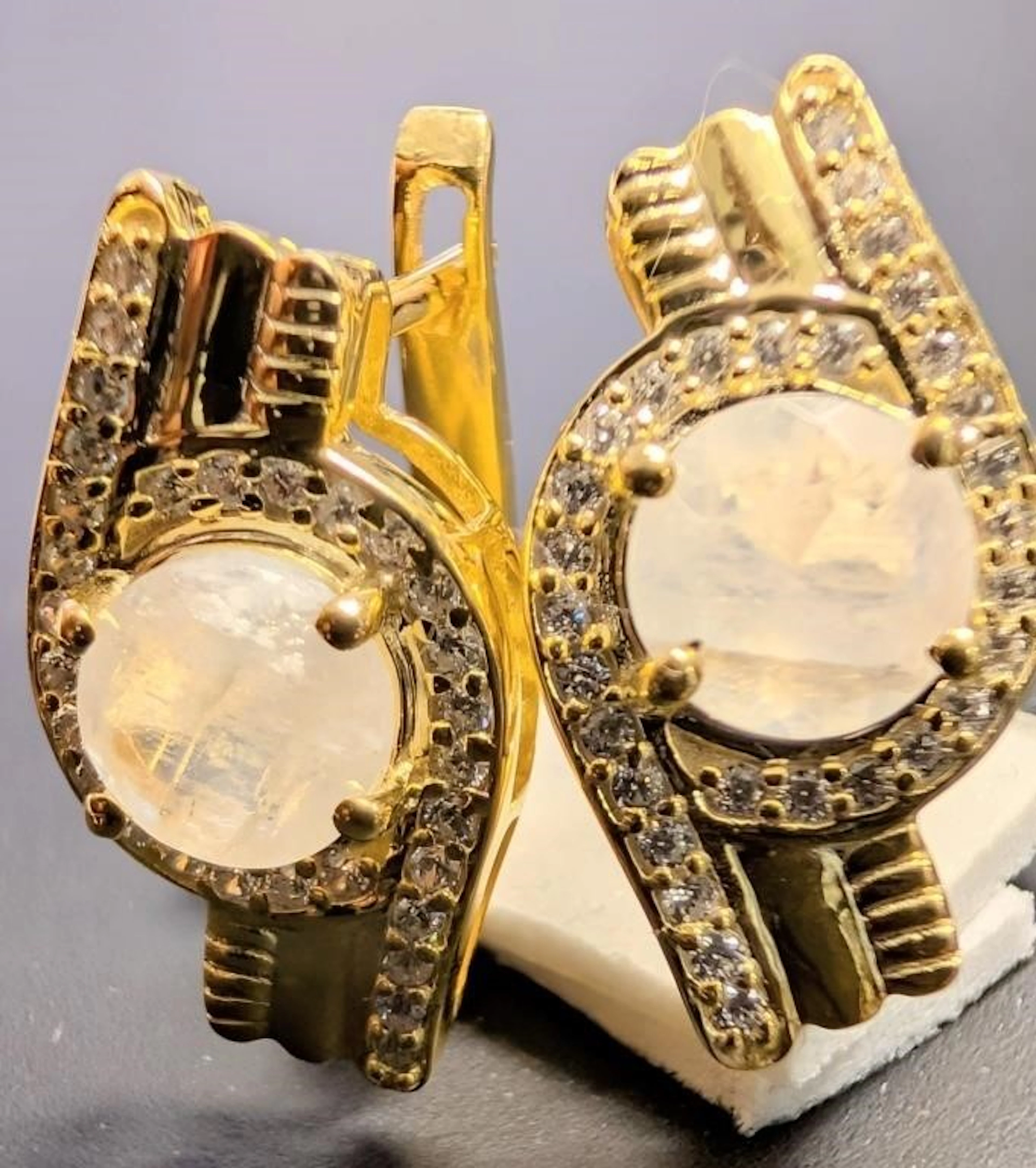 $420, silver (5.35g), genuine gemstoneearring, ret