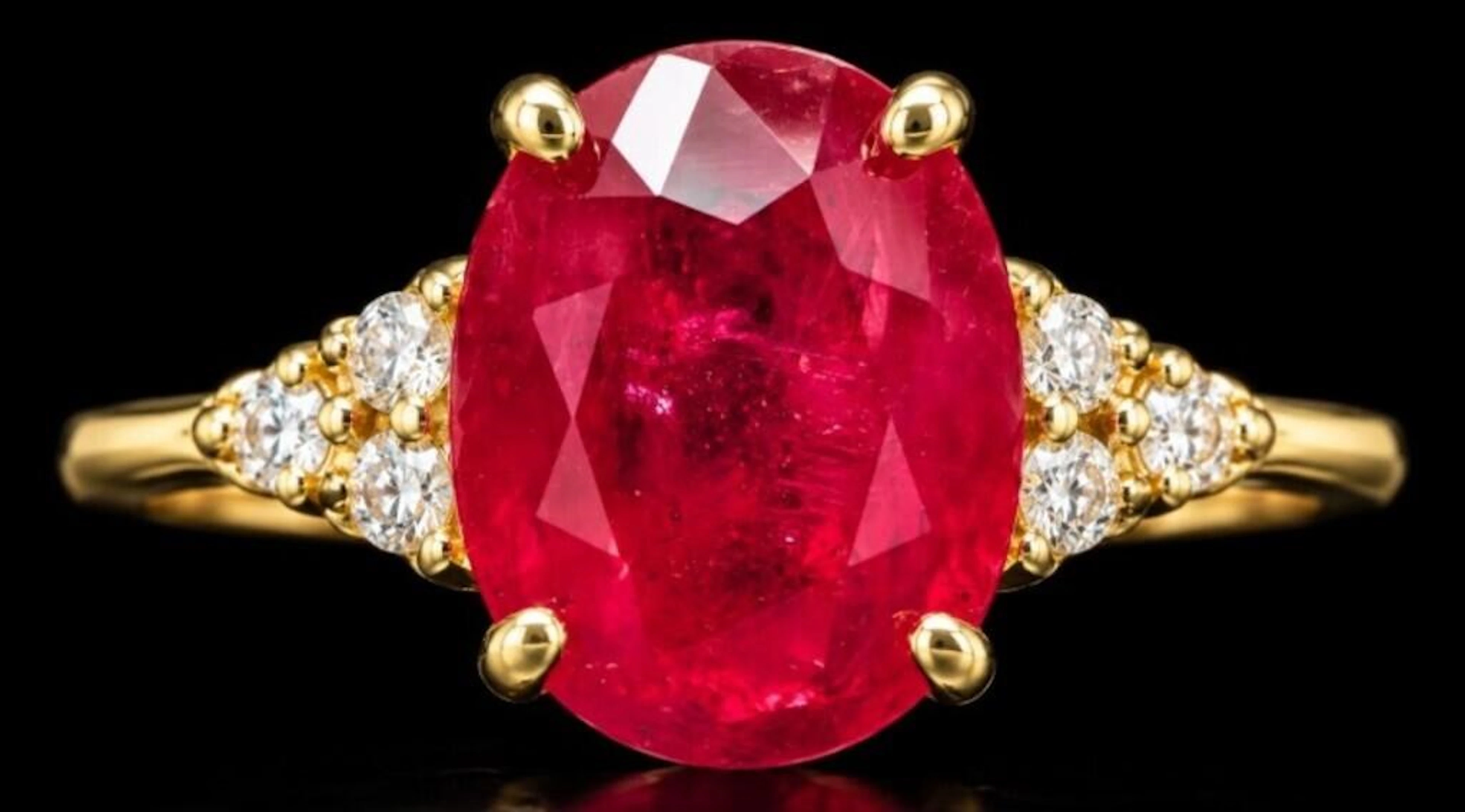 $2200, 10k(1.5g), ruby (2.3ct), lab diamond (0.06c