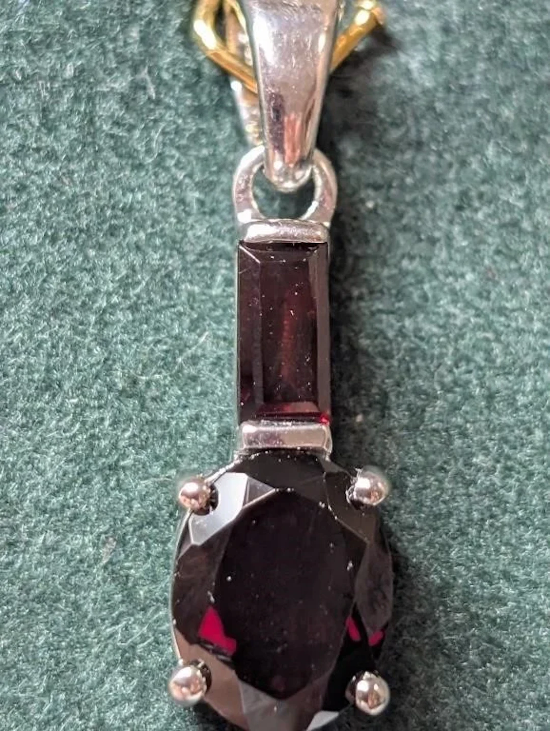 $50, SilverGarnetPendant, appraised/retail value $