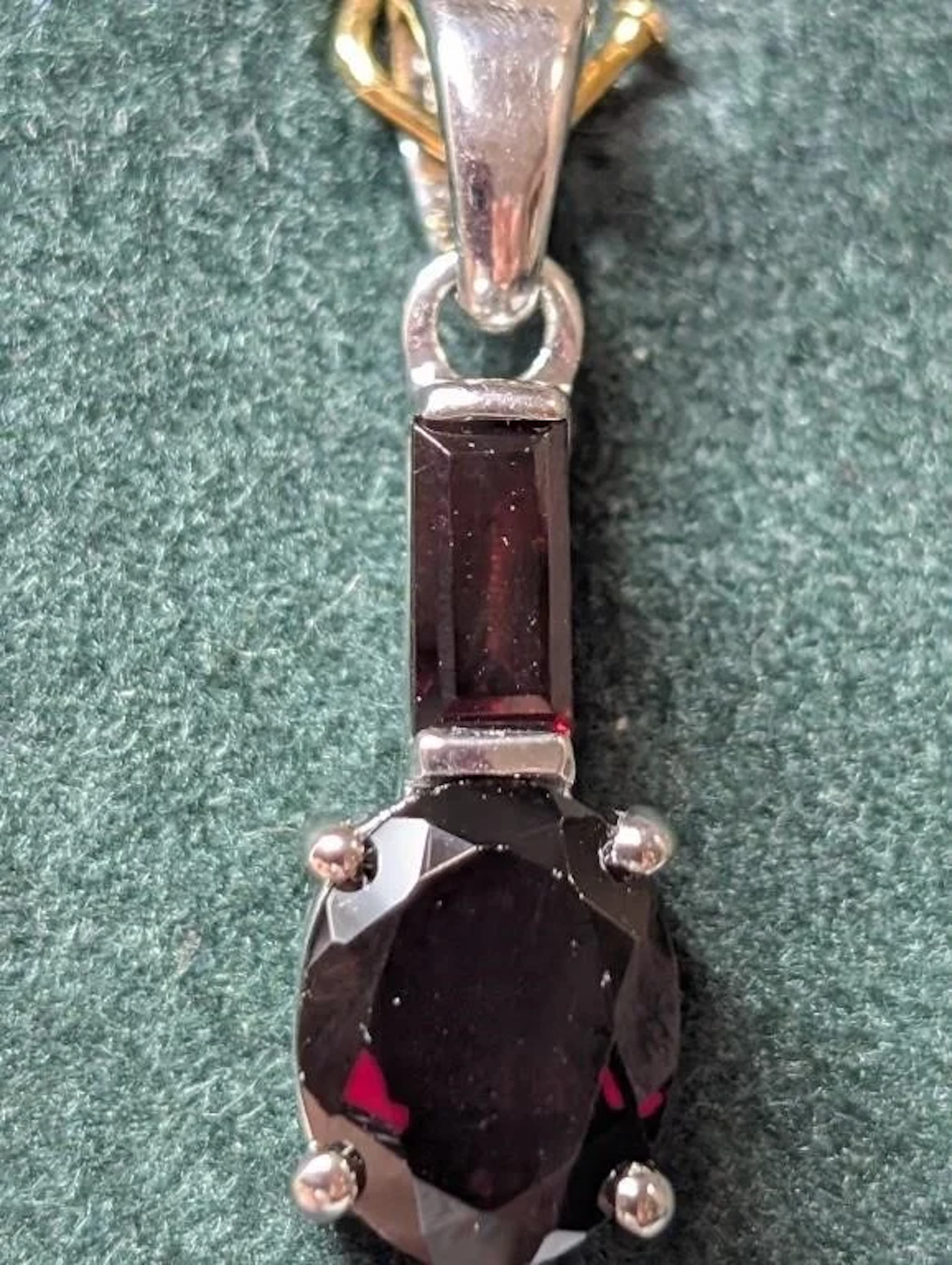 $50, SilverGarnetPendant, appraised/retail value $