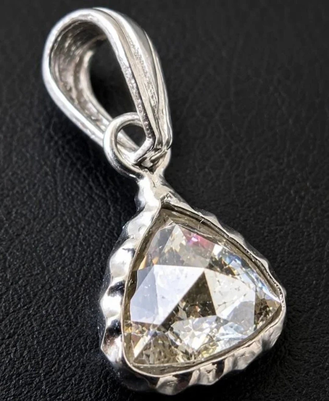 $2400, 14k natural color diamond (1.15ct) pendant