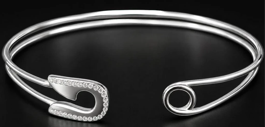 $210, silver(7.2g), cz bangle , retail value $210