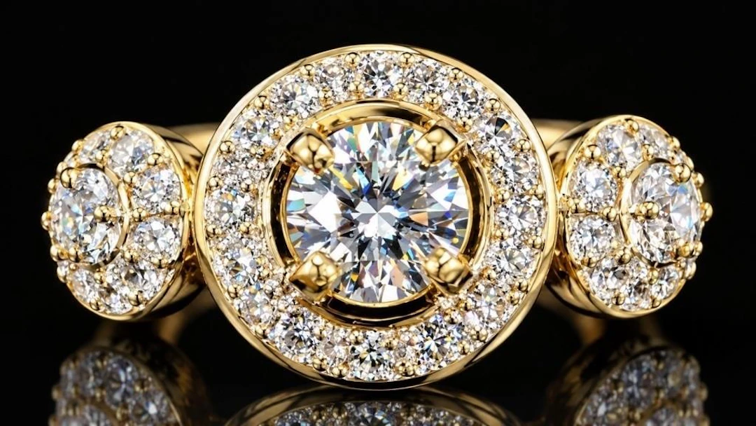 $1850, 10k(1.9g), lab diamond (0.35ct)ring, size 7
