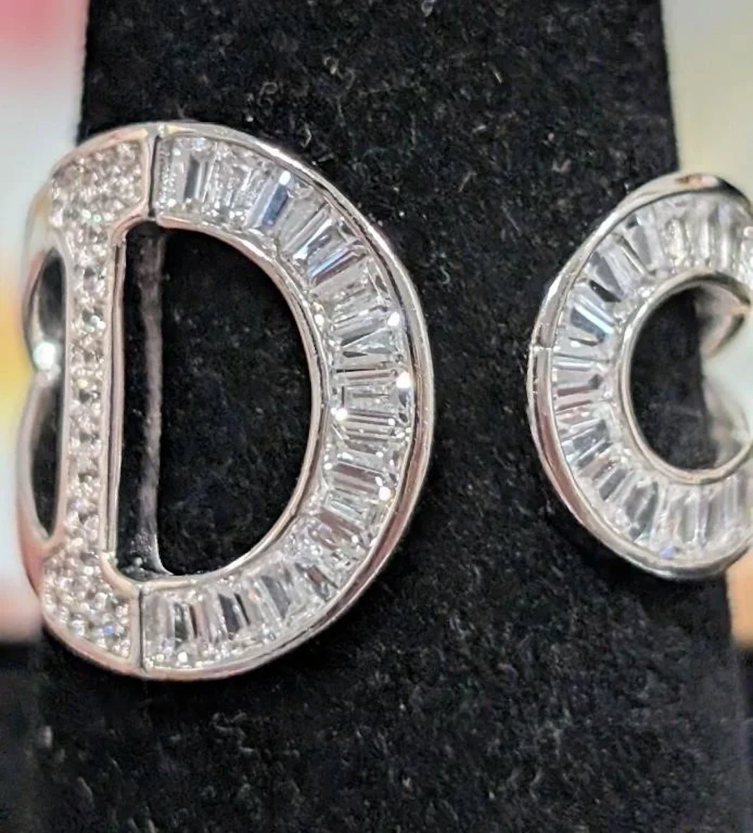 $100, Silver(3.86g), czRing, size 7, appraised/ret