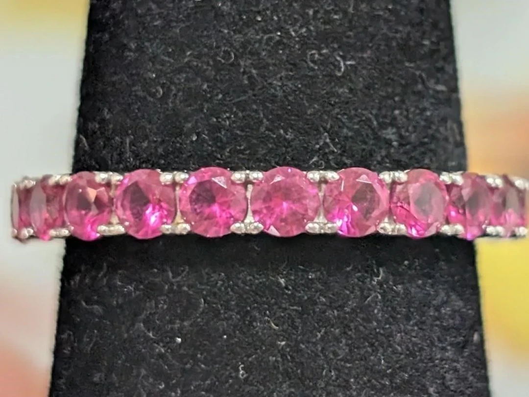 $60, Silver(2.29g), Created Ruby&czRing, size 6.5