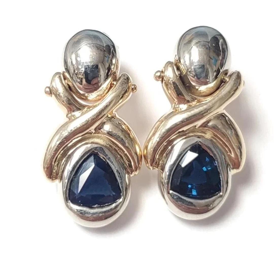 $4720 14K 9.9g Sapphire(1.72ct) Earrings