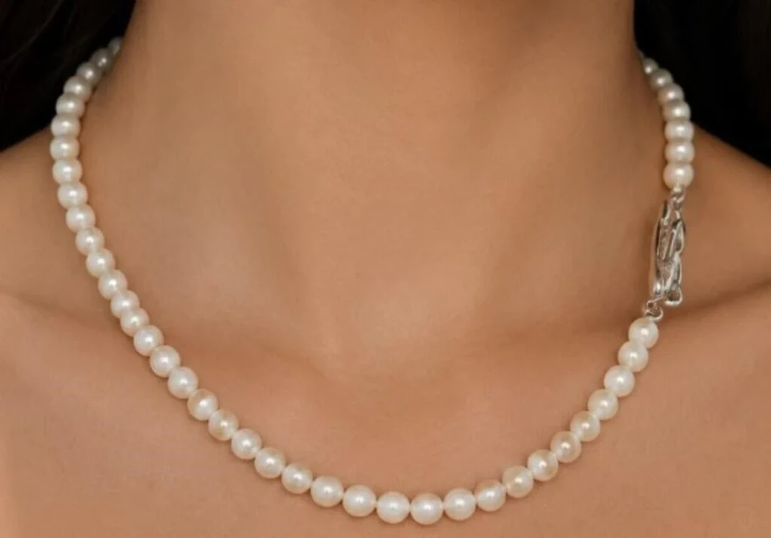 $100, SILVER.PEARL.NECKLACE 16", retail value $10