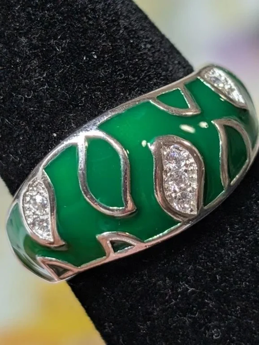 $95, Silver(3.67g), czRing, size 5, appraised/reta