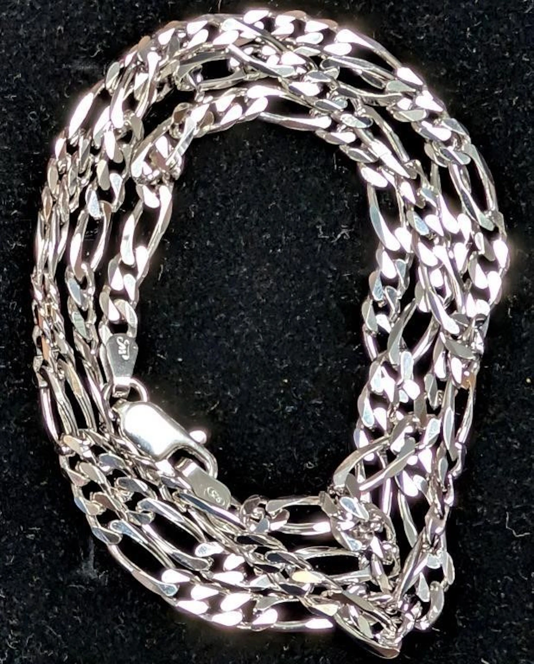 $650, silver(24g), men's heavy rhodium plated ita