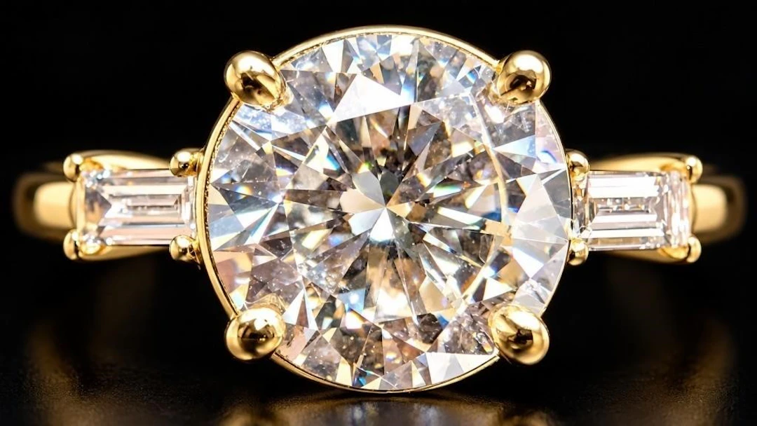 $4300, 10k(2.3g), lab diamond (2.6ct), lab diamond