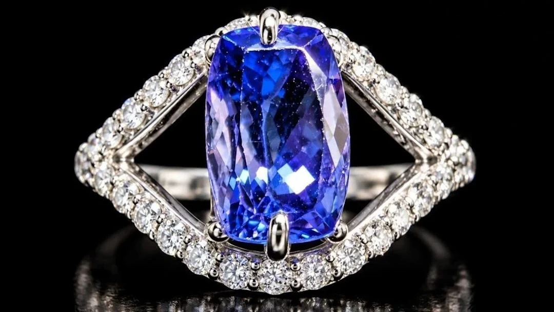 $4125, 10k(3.32g), tanzanite (2ct), diamond (0.33c