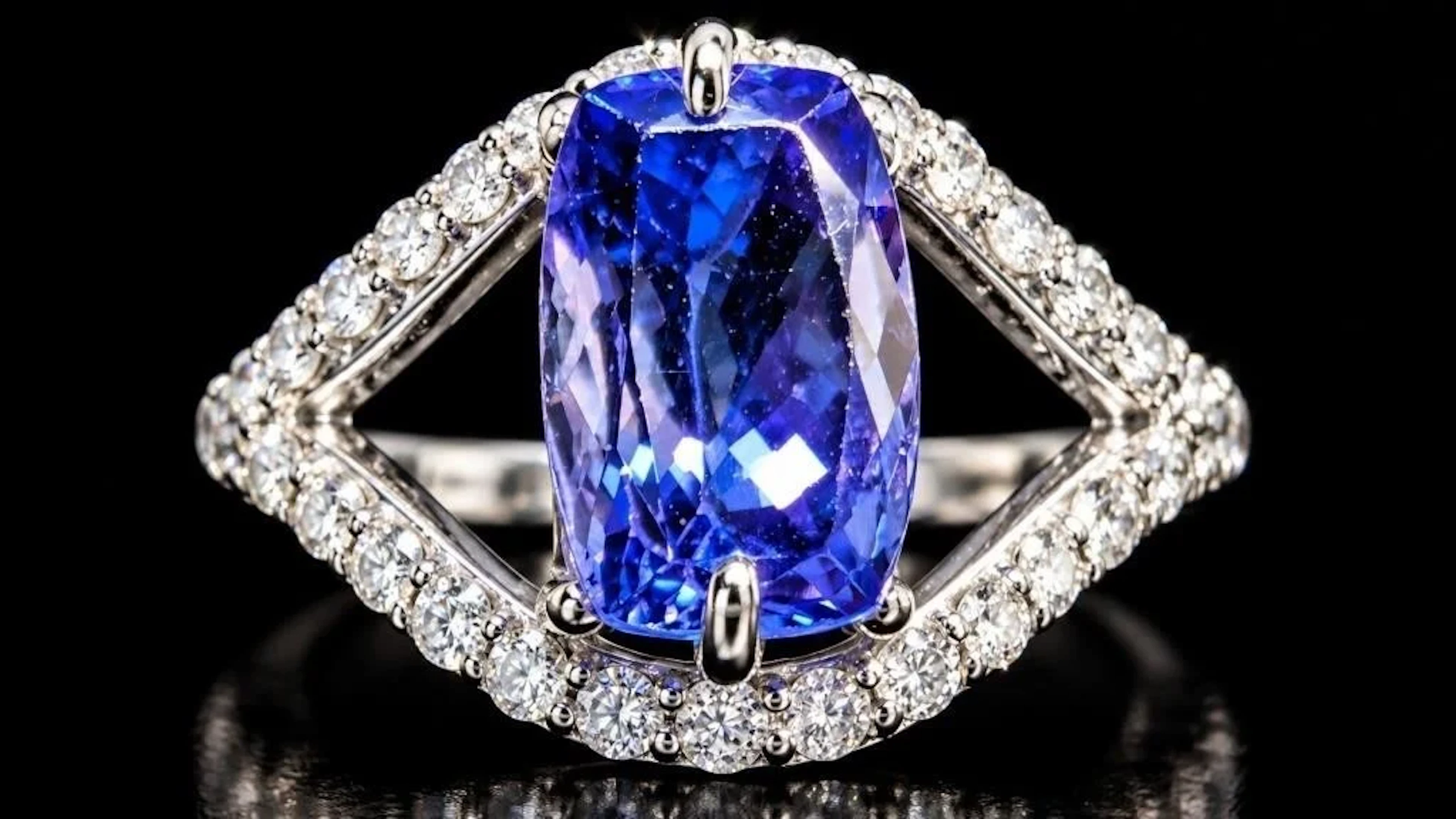 $4125, 10k(3.32g), tanzanite (2ct), diamond (0.33c