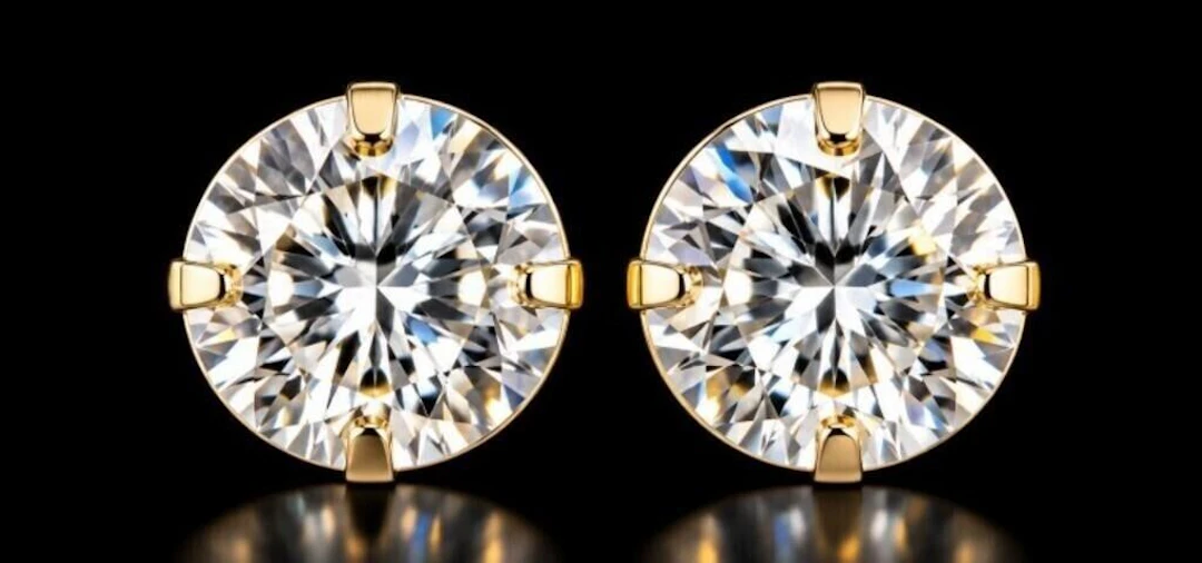 $1600, 14K(0.4g), lab diamond (1.44ct)earring, ret
