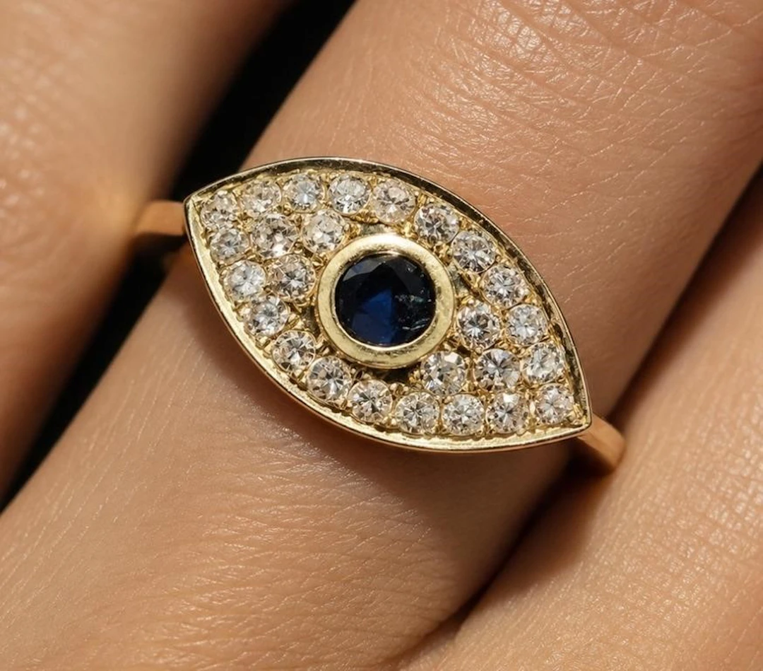 $2400, 14k(2.36g), sapphire natural diamond (0.14+