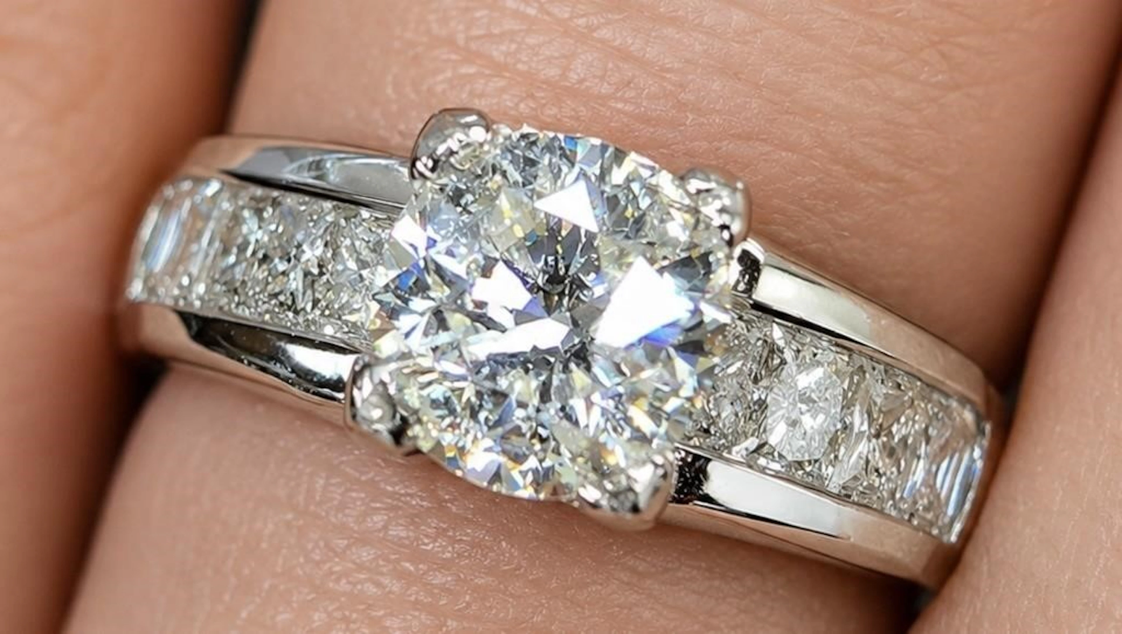 $6750, 14k(5g), natural diamond (1.2ct)ring, size