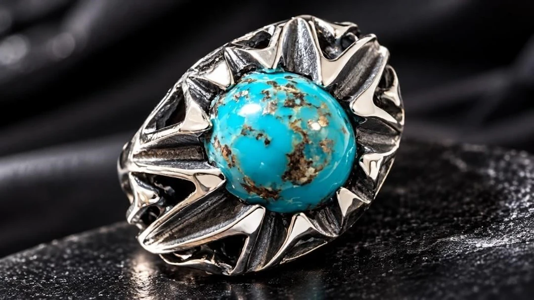 $100, Silver(4.07g), turquoiseRing, size 8.5, appr