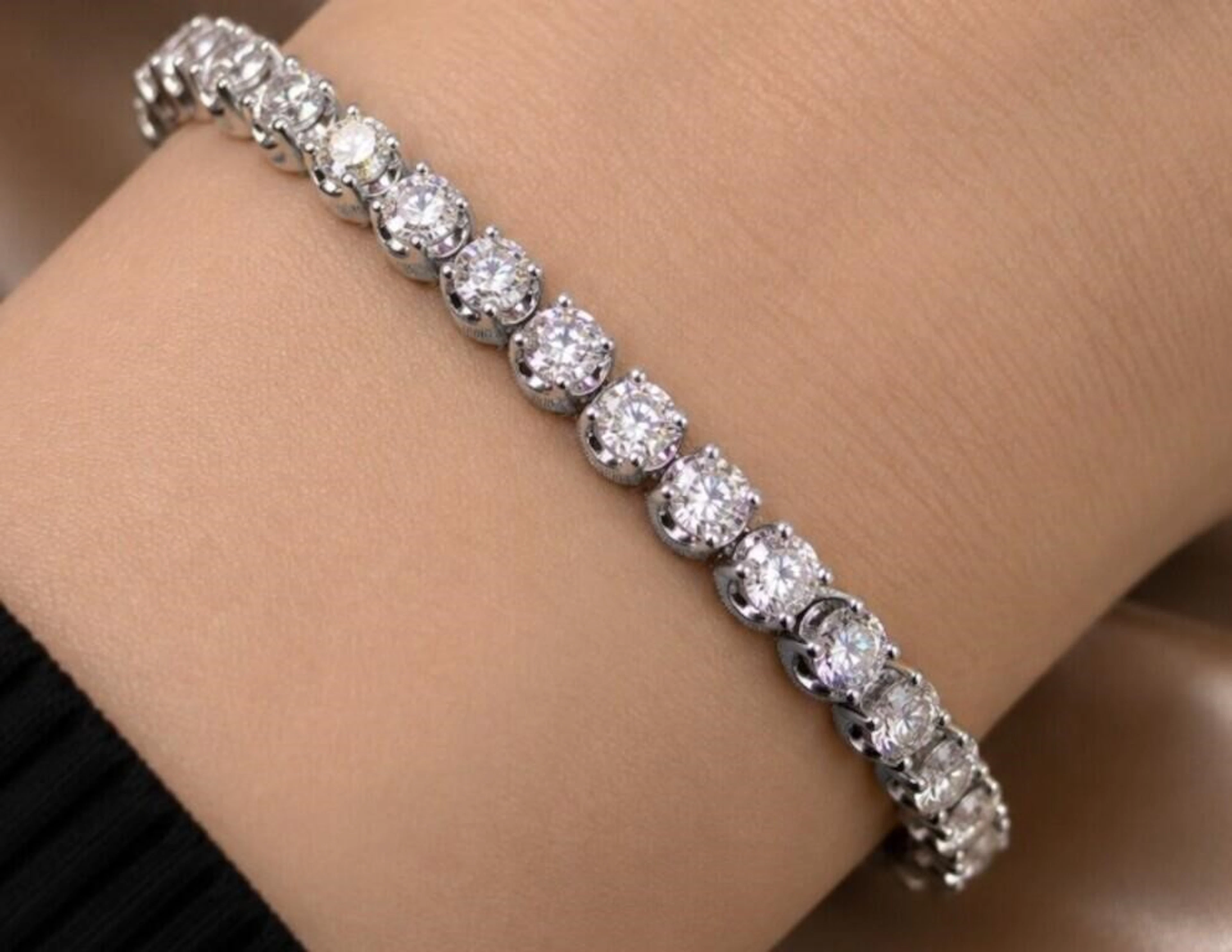 $4580, 14k(12g), diamond (0.5ct)bracelet 7", appr