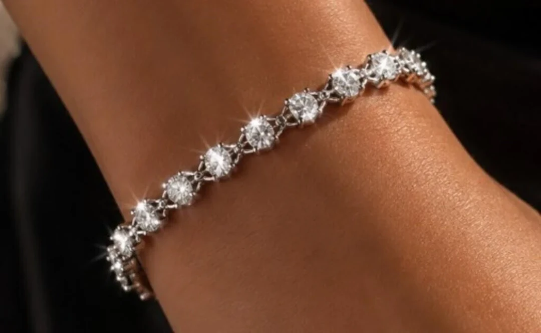 $4180, 14k(8.1g), diamond (1ct)bracelet 7", appra