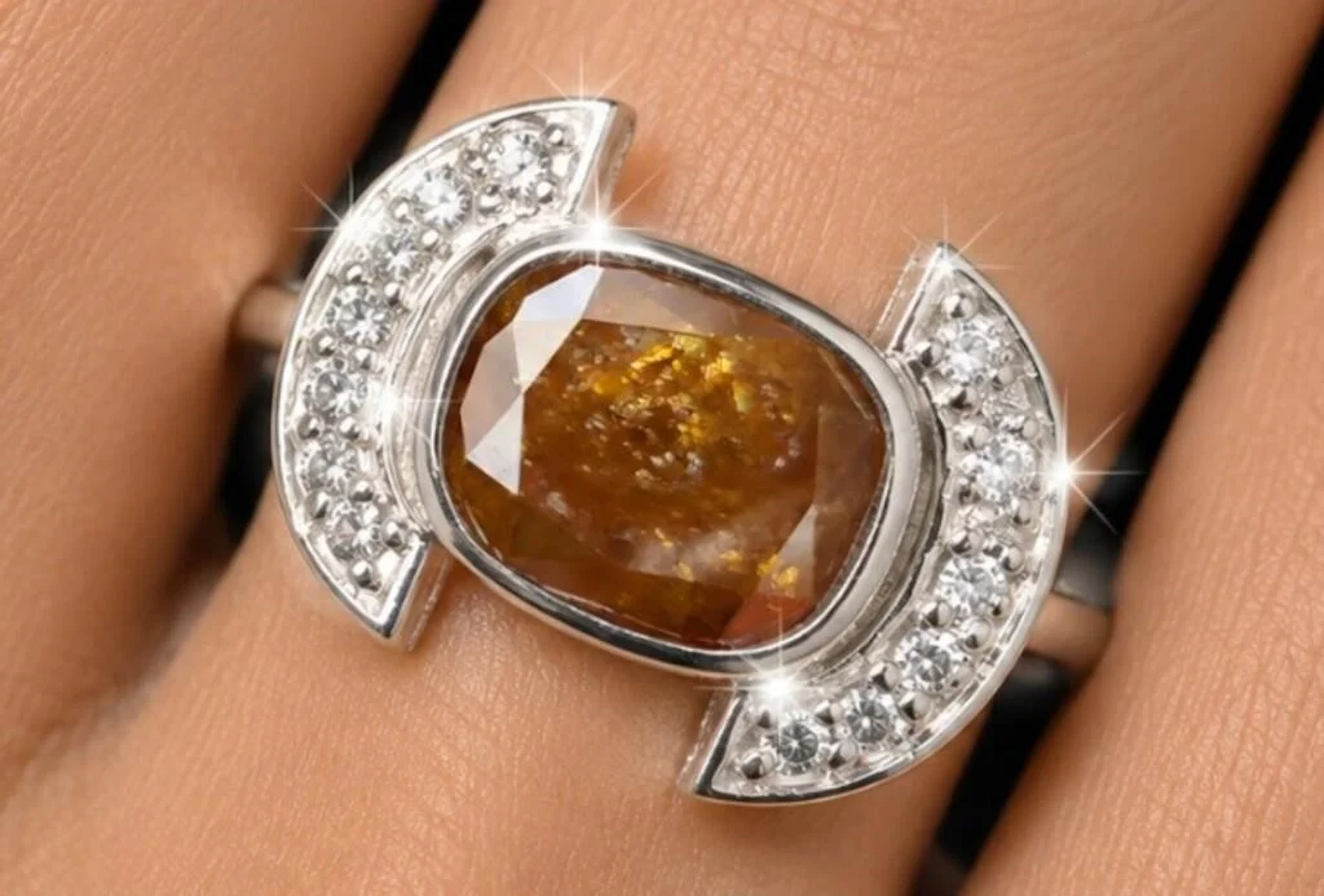 $4320, 10k(2.67g), diamond (1.58ct)ring, size 7, a