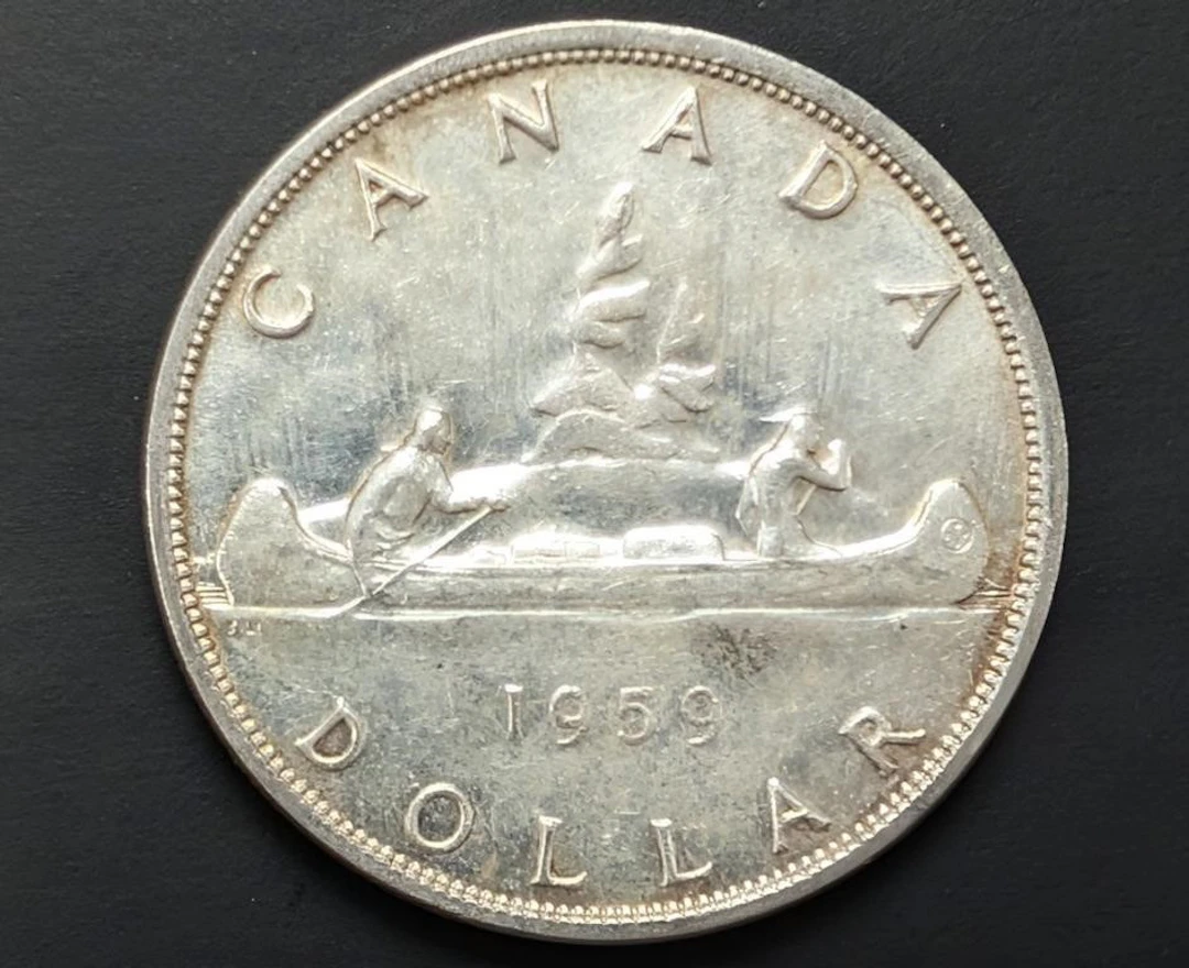 ., silver(23.18g), canada dollar (random date) ve