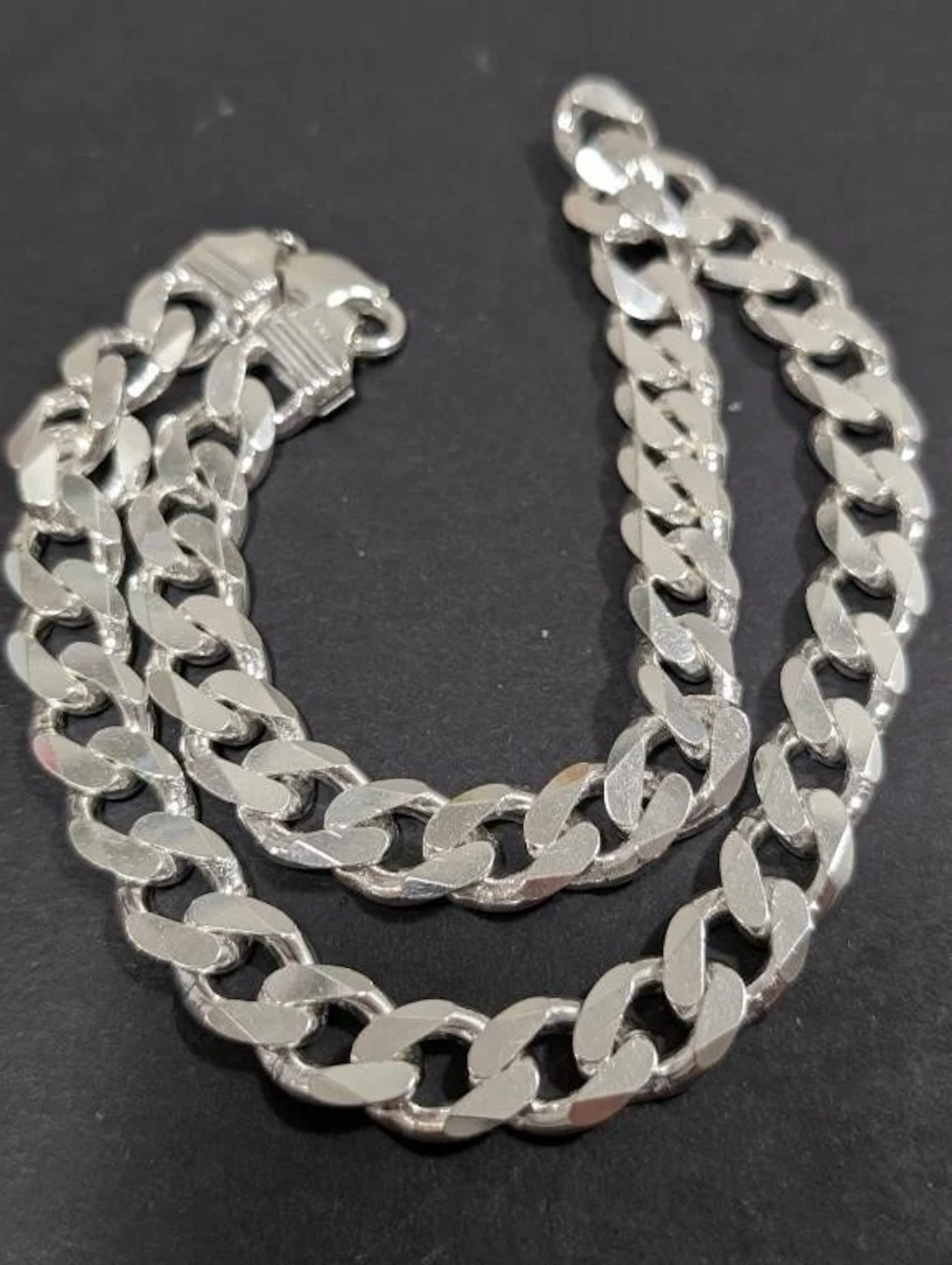 $2800, Silver(138.04g), Heavy Men's chainNecklace