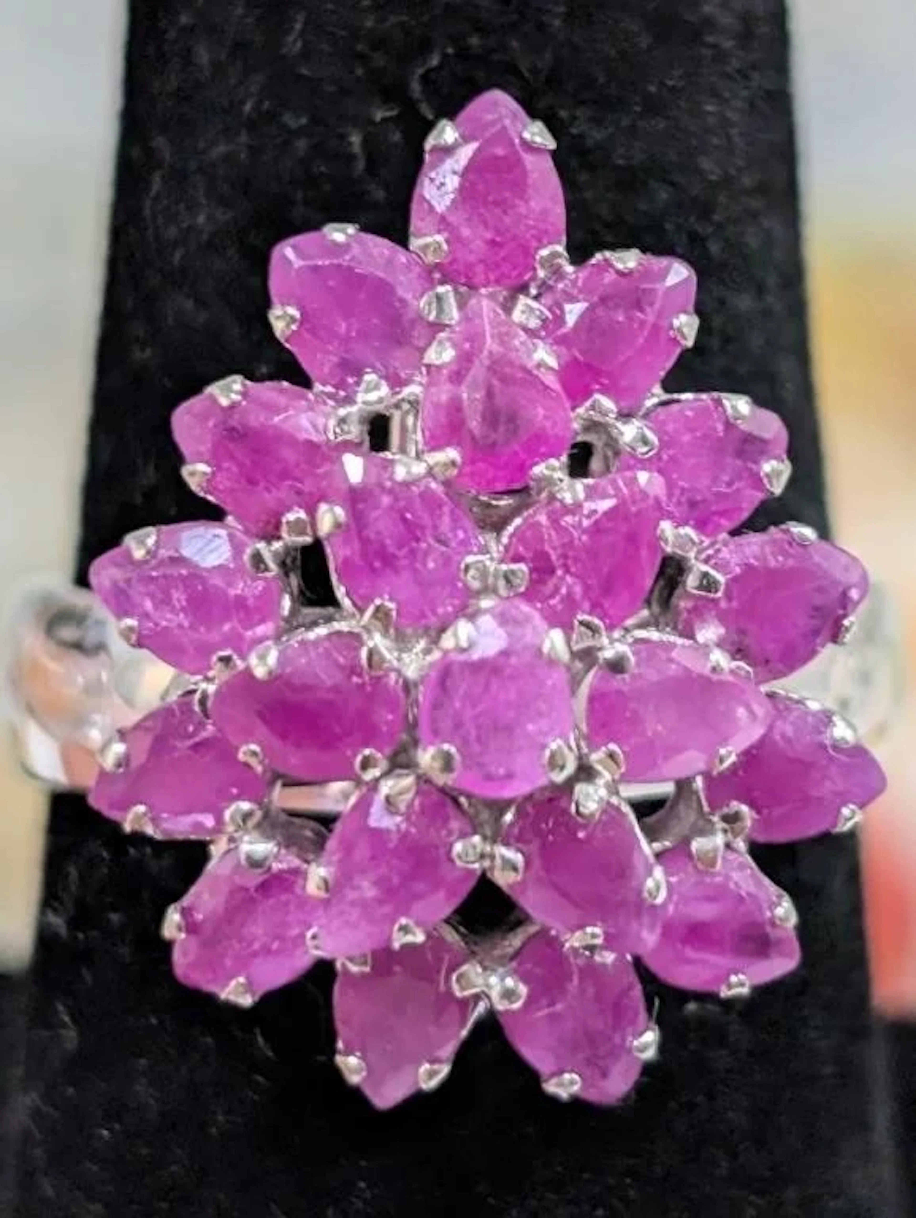 $235, Silver(6.64g), RubyRing, size 7, appraised/r