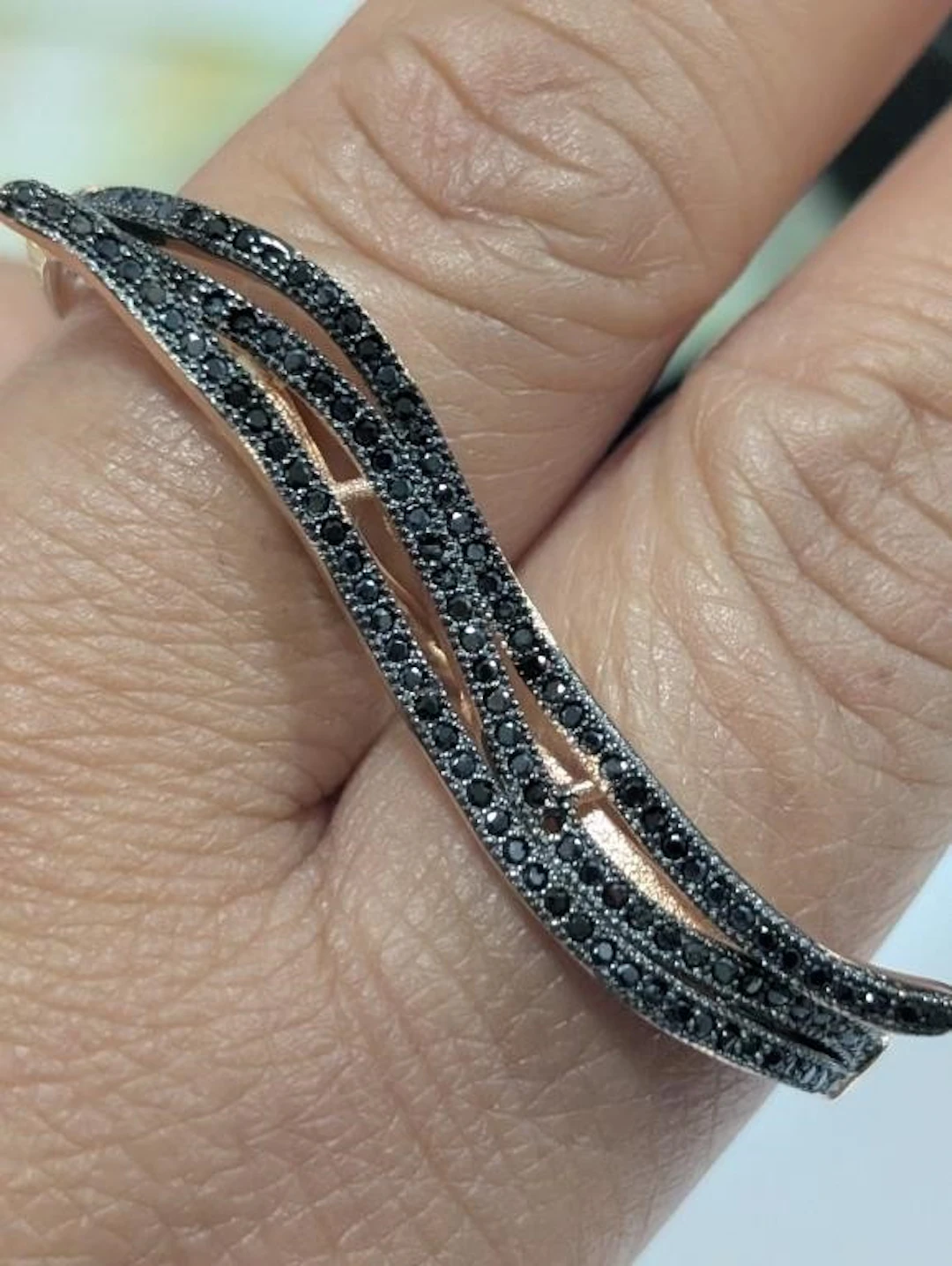 $140, Silver(5.56g), double czRing, size 9, apprai