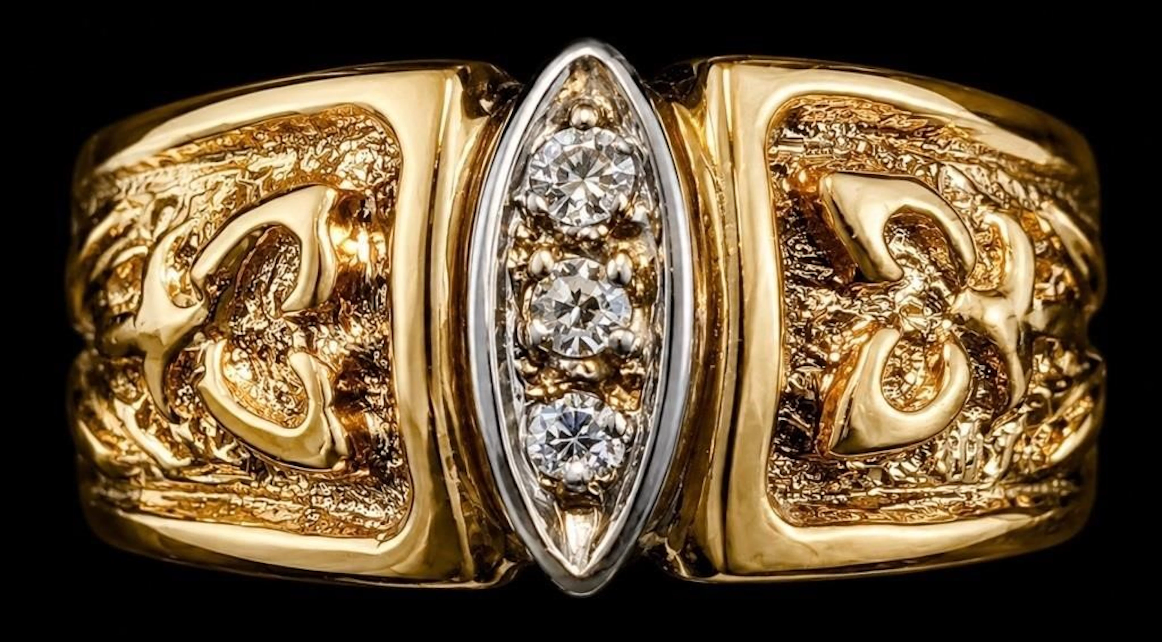 $0, 14k(7.63g), diamond (0.05ct)ring, size 5.75