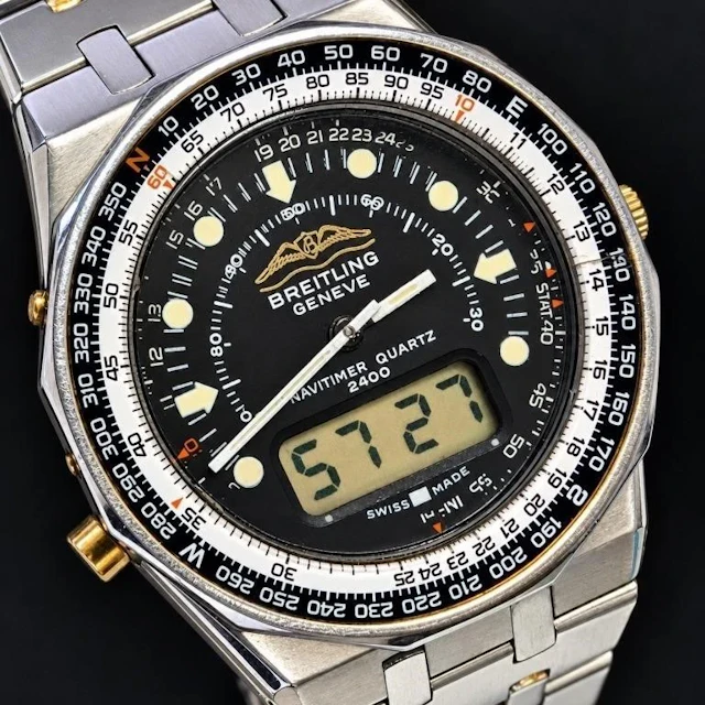 $2200, Breitling Navitimer Quartz 2400 analog-digi