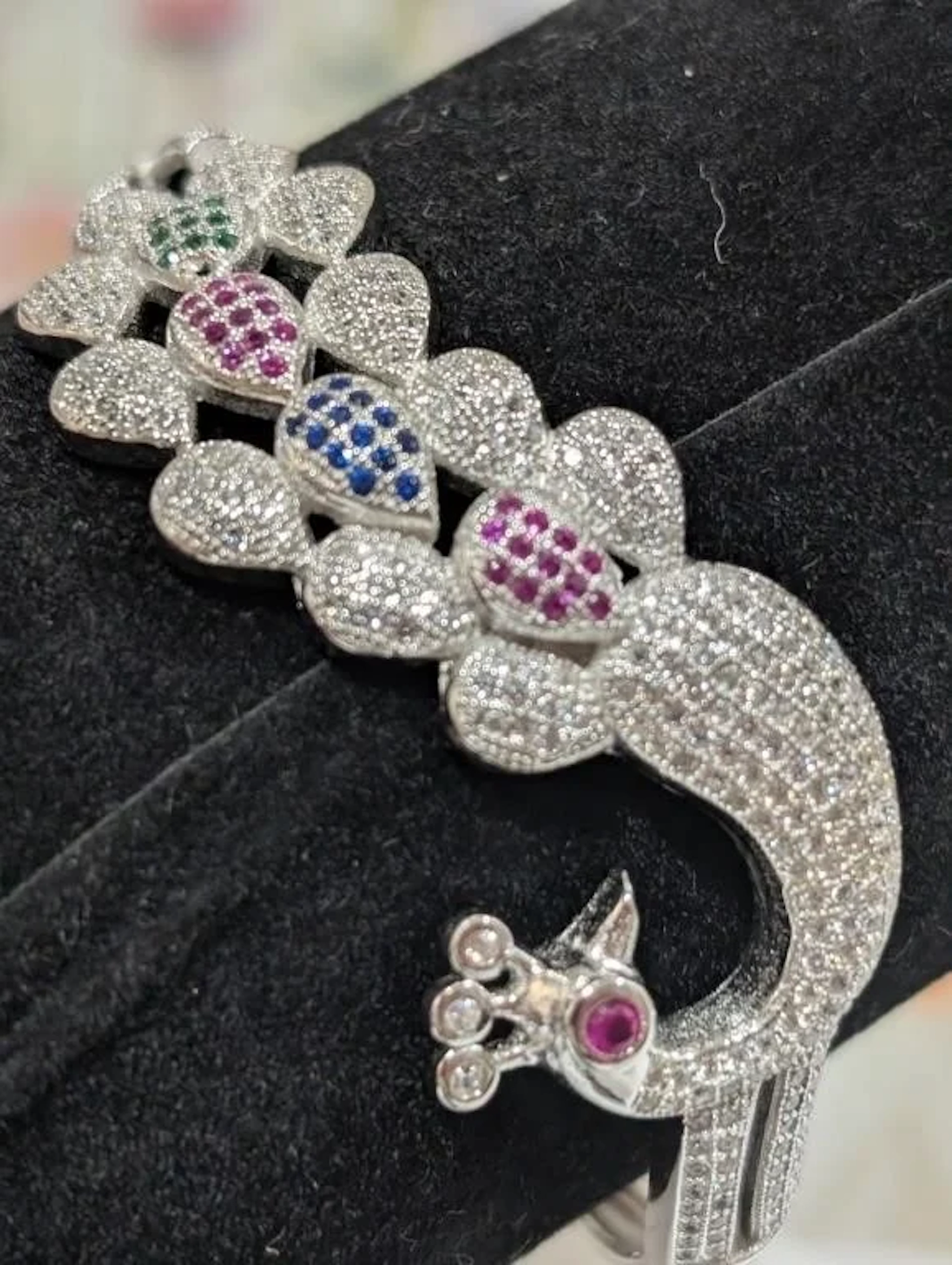 $600, Silver(23.66g), cz bangleBracelet, appraised
