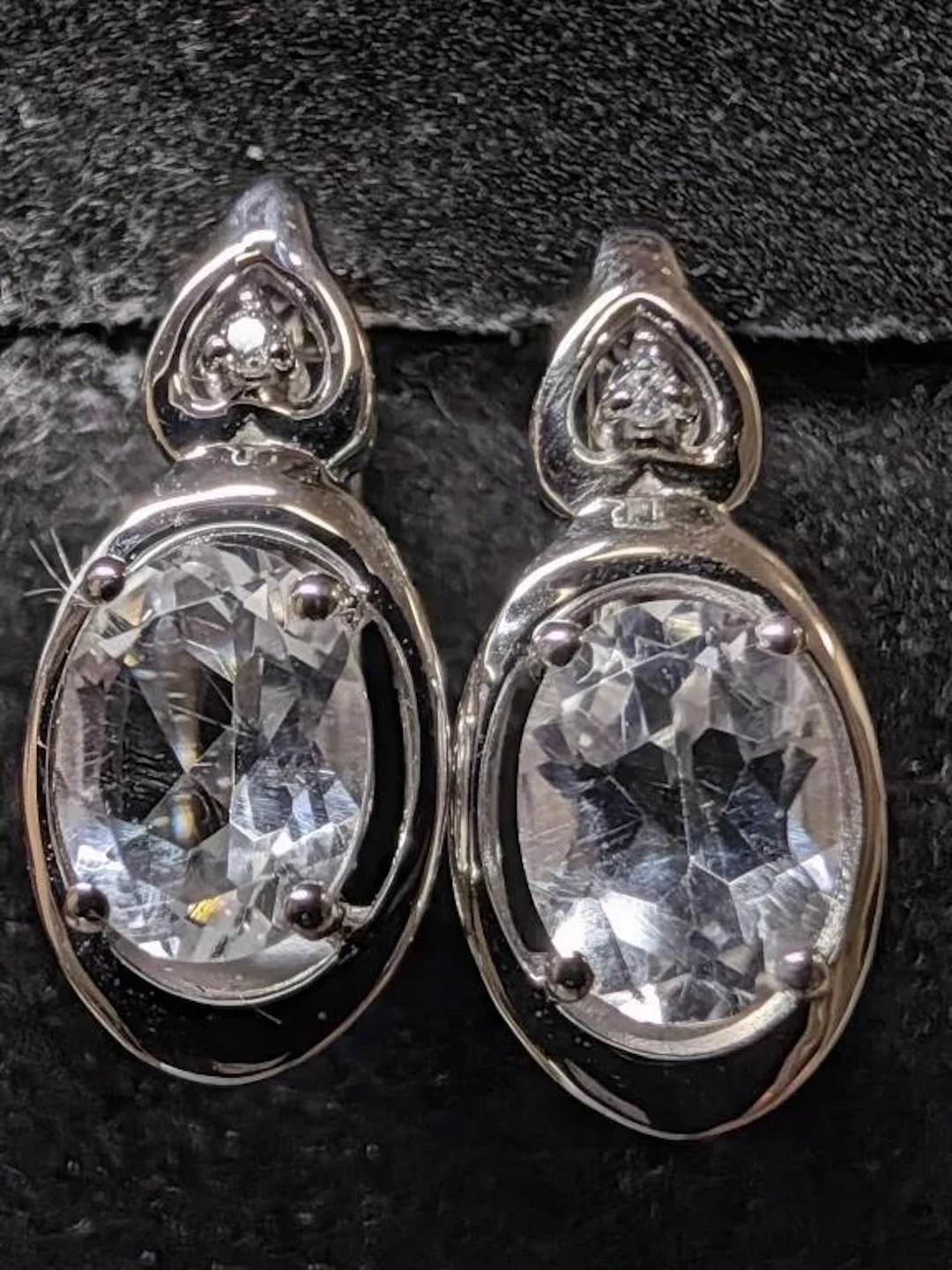 $125, Silver(4.88g), White Quartz (3ct)Earring, ap