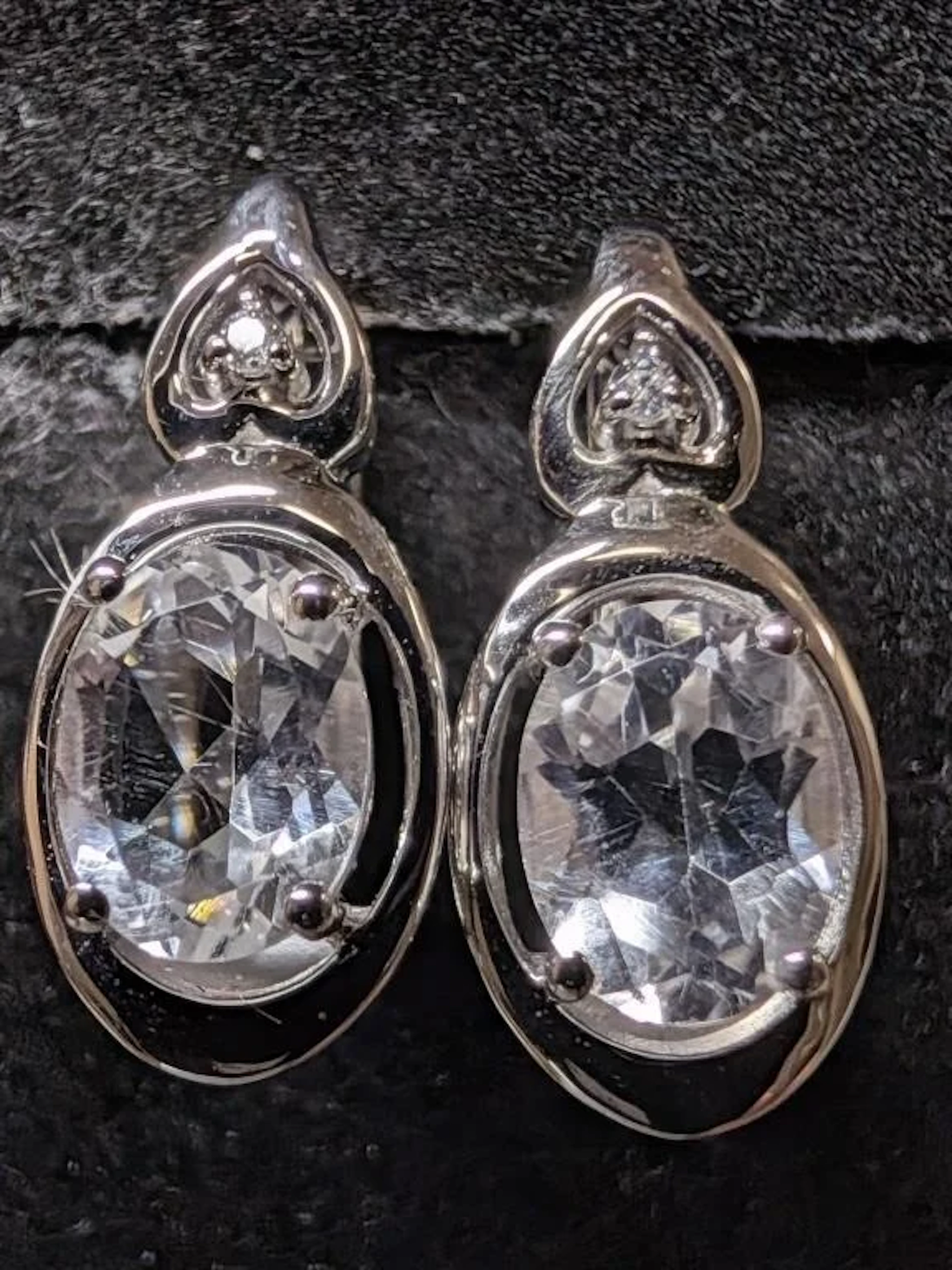 $125, Silver(4.88g), White Quartz (3ct)Earring, ap
