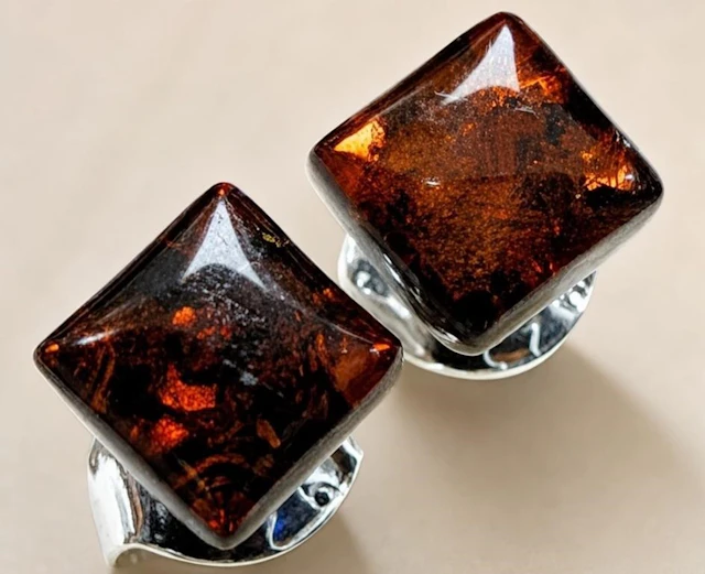 $30, silver amber earring, MSRP $30