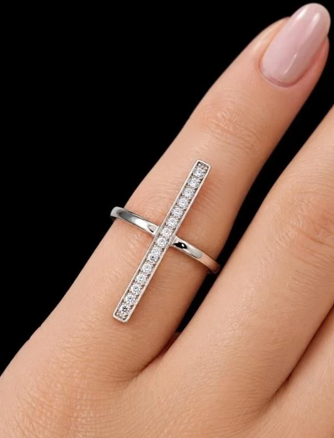 $100, Silver(2.04g), czRing, size 8, appraised/ret