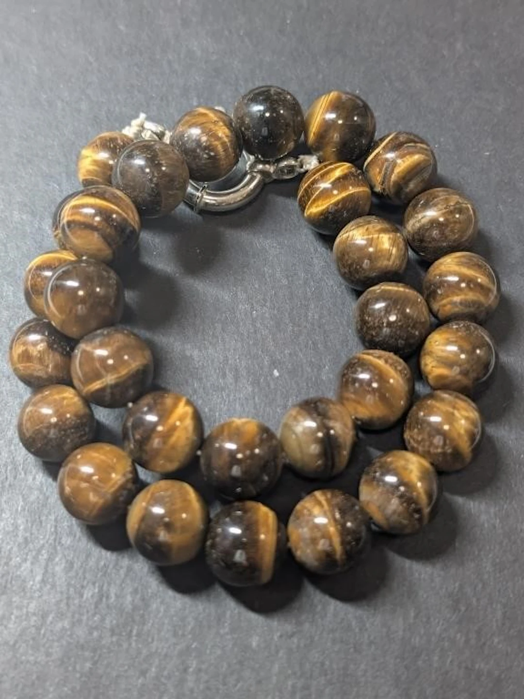 $250, Tiger Eye (725ct)Necklace,16", appraised/re