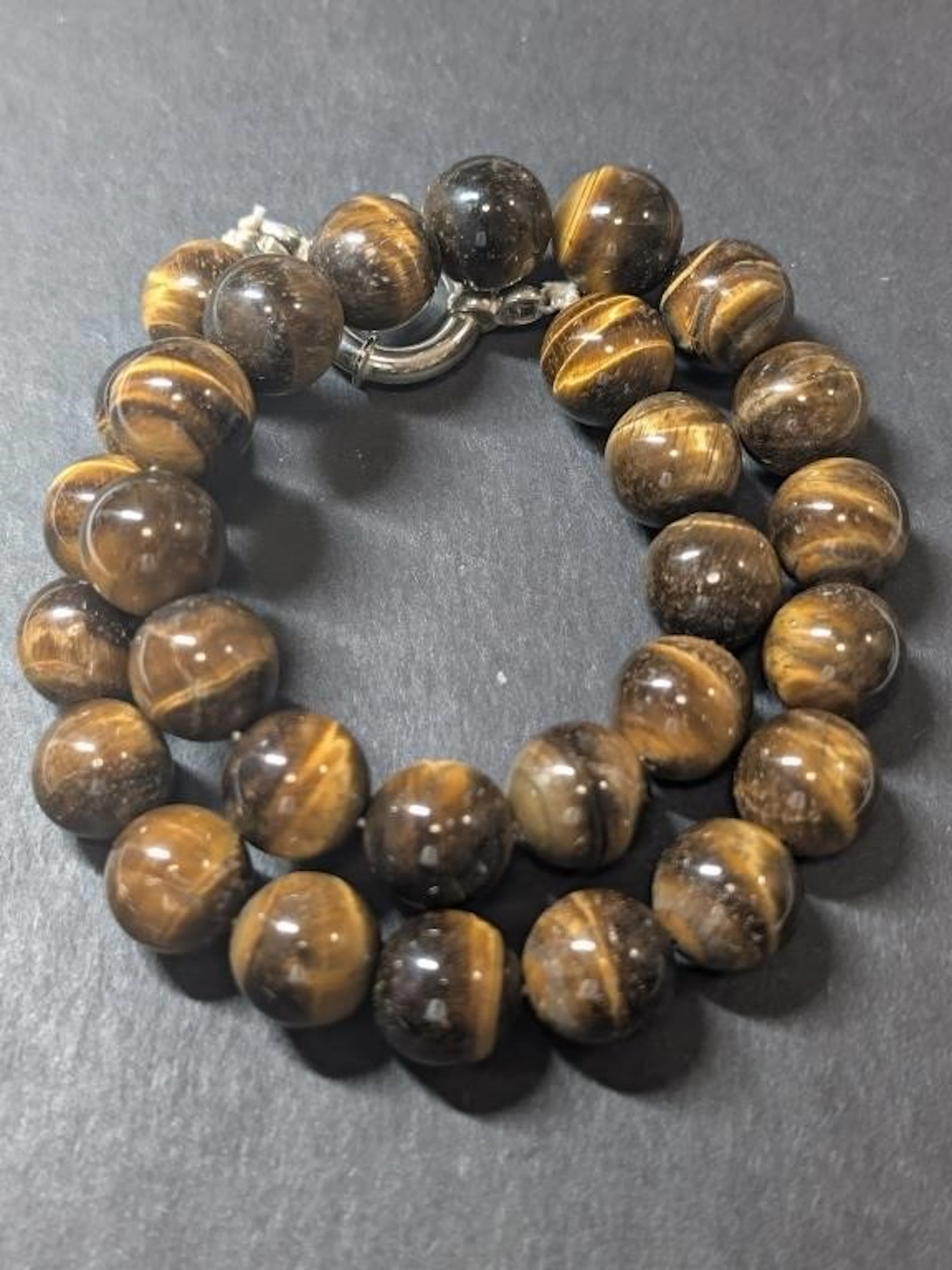$250, Tiger Eye (725ct)Necklace,16", appraised/re