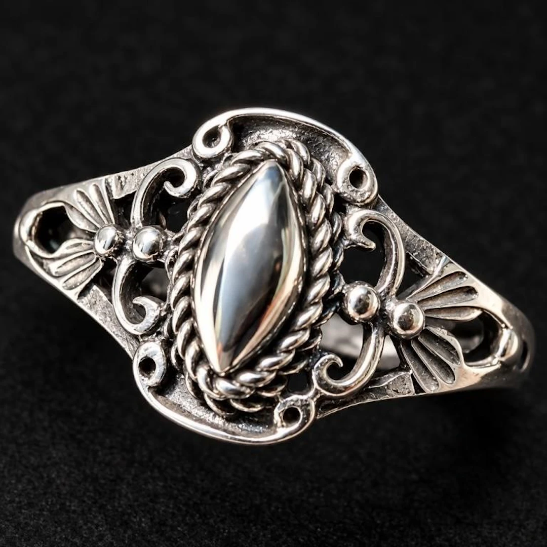 $60, silver (2.3g), ring, size 8.5, retail value $